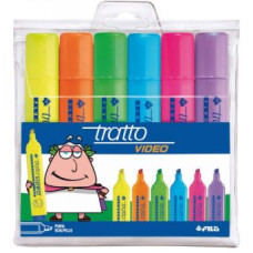 TRATTO VIDEO EVIDENZIATORE BUSTA 6 COLORI ASSORTITI