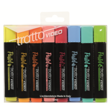 TRATTO VIDEO EVIDENZIATORE PASTEL ASTUCCIO 8 COLORI PASTELLO