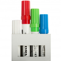 Pennarello a gesso liquido punta tonda 2-4mm astuccio 4 colori