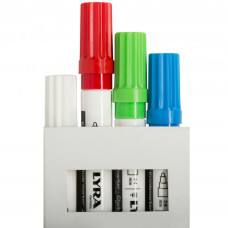 PENNARELLO A GESSO LIQUIDO PUNTA TONDA 2-4MM.ASTUCCIO 4 COLORI