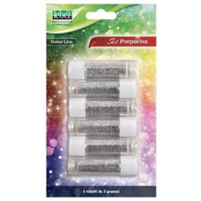 LEBEZ TUBETTO PORPORINA 3GR CONF.6 TUBETTI COLOR ARGENTO