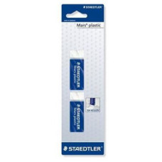 STAEDTLER MARS PLASTIC GOMMA MATITA BLISTER 2 GOMME