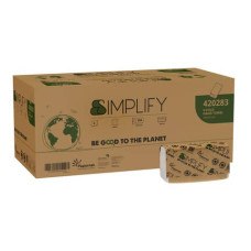 ASCIUGAMANO PIEGATO A V SIMPLIFY IN PURA CELLULOSA 2 VELI CONF. 10 PZ DA 206
