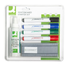 STARTER KIT PER LAVAGNA BIANCA Q-CONNECT 4 PENNARELLI ASS. CANCELLINO PELABILE