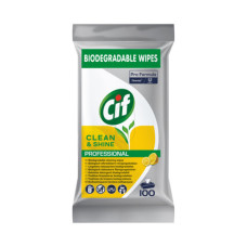 SALVIETTE MULTISUPERFICI IGIENIZZANTI BIODEGRADABILI CIF PRO FORMULA CLEAN & SHINE - CONF. 100 PZ