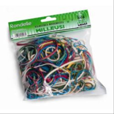 BUSTA 100GR ELASTICI TONDI COLORATI