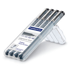 STAEDTLER PENNA FINELINER PER DISEGNO PUNTA AD AGO SET 4 PENNE ASSORTITE