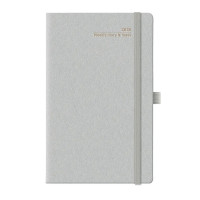 Agenda 2026 media settimanale maiori weekly con elastico 13x21 grigio