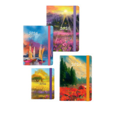 AGENDA GIORNALIERA 2026 PAINTING 9X13 CM A QUADRETTI CON ELASTICO AGENDA GIORNALIERA 2026 PAINTING 9X13 CM A QUADRETTI CON ELASTICO