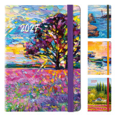 AGENDA GIORNALIERA 2027 PAINTING 9X13 CM A QUADRETTI CON ELASTICO