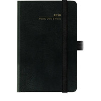 AGENDA Pocket 2026 SETTIMANALE COPACABANA CON ELASTICO 9 X 14 CM NERO