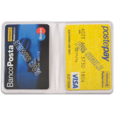  PORTACARD A DUE SCOMPARTI TRASPARENTE CONF. 50 PZ