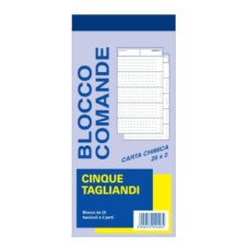 COMANDE A 5 TAGLIANDI 2C. BLISTER 5 BLOCCHI