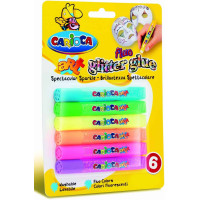 Carioca colla glitter neon esp.6 blister da 6 tubetti 10.5 ml. colori ass.