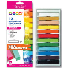 CWR GESSI POLICROMI SET 12 GESSI QUADRATI COLORATI