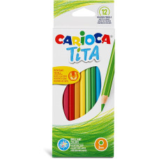 CARIOCA MATITE COLORATE TITA CANCELLABILE C/GOMMINO - CONFEZIONE 12 PASTELLI