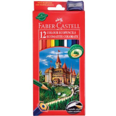 FABER CASTELL MATITE RED RANGE 12 PASTELLI CON TEMPERINO OMAGGIO