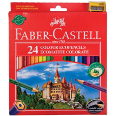 FABER CASTELL MATITE RED RANGE 24 PASTELLI CON TEMPERINO OMAGGIO