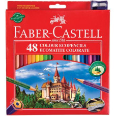 FABER CASTELL MATITE RED RANGE 48 PASTELLI CON TEMPERINO OMAGGIO