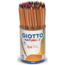 GIOTTO NATURALE BARATTOLO 84 PASTELLI COLORI ASSORTITI