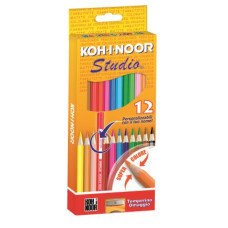KIN MATITE COLORATE STUDIO CF.12 CON TEMPERINO OMAGGIO