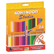 KIN MATITE COLORATE STUDIO CF.24 CON TEMPERINO OMAGGIO