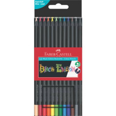 MATITE COLORATE FABER-CASTELL BLACK EDITION TRIANGOLARI - CONF. DA 12 PEZZI