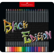 FABER CASTELL BLACK EDITION .24 MATITE COLORATE ASTUCCIO IN METALLO