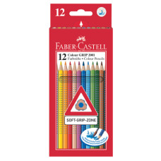FABER CASTELL COLOUR GRIP 12 MATITE COLORATE ACQUARELLABILI