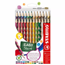 STABILO EASYCOLORS MANCINI SCATOLA 24 COLORI NUOVI 2024 TEMPERINO