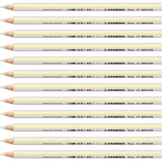 STABILO TRIO MAXI MATITE COLORATE CONF. 12 PASTELLI BIANCO