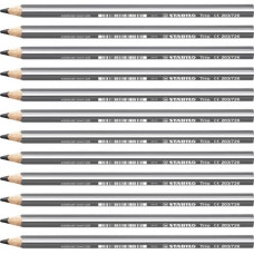 STABILO TRIO MAXI MATITE COLORATE CONF. 12 PASTELLI GRIGIO