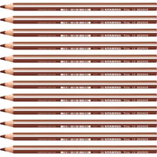 STABILO TRIO MAXI MATITE COLORATE CONF. 12 PASTELLI MARRONE CHIARO