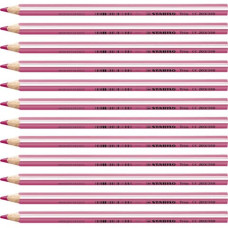 STABILO TRIO MAXI MATITE COLORATE CONF. 12 PASTELLI ROSA