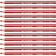 STABILO TRIO MAXI MATITE COLORATE CONF. 12 PASTELLI ROSSO CILIEGIA
