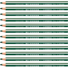 STABILO TRIO MAXI MATITE COLORATE CONF. 12 PASTELLI VERDE FOGLIA