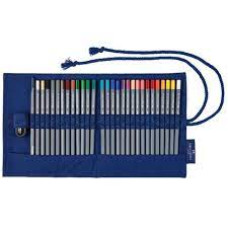 FABER-CASTELL GOLDFABER AQUA ROTOLO IN TESSUTO 27 MATITE COLORATE  TEMPERINO PENNELLO
