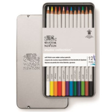 WINSOR NEWTON STUDIO COLLECTION SCATOLA IN METALLO 12 MATITE ACQUARELLABILI