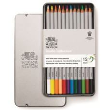 WINSOR NEWTON STUDIO COLLECTION SCATOLA IN METALLO 12 MATITE COLORATE