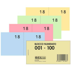 BLOCCHI LOTTERIA N. 1-100 CF.40 BLOCCHI 4 COLORI