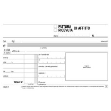BLOCCO RICEVUTE AFFITTO 10X16,8 CM 50X2 COPIE AUTORICALCANTI