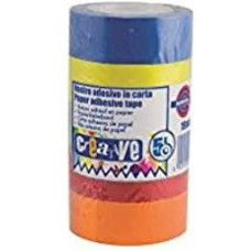 CREATIVE NASTRO ADESIVO CARTA 19*10 TORRE 5 COLORI FORTI