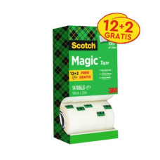 NASTRO ADESIVO SCOTCH® MAGIC™ 810 19 MM X 33 M TRASPARENTE OPACO VALUE PACK