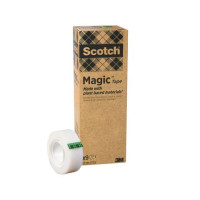 Nastro adesivo scotch® magic™ verde 19 mm x 33 m trasparente opaco conf. da 9 rotoli