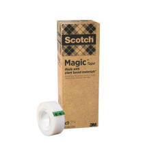 NASTRO ADESIVO SCOTCH® MAGIC™ PIÙ VERDE 19 MM X 33 M TRASPARENTE OPACO CONF. DA 9 ROTOLI