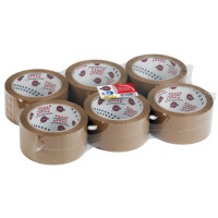 Nastro da pacchi mm 50x66 mt conf.6 rotoli avana