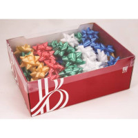 Fiocchi per pacchi regalo liscia diam.8cm conf.70 coccarde - col.ass.