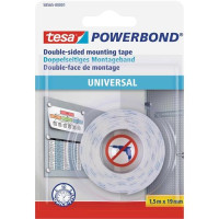 Tesa nastro biadesivo powerbond bianco 1,5mt.x19mm