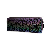 ASTUCCIO BUSTINA PRISMA IN TESSUTO CANGIANTE 20X7X9 CM