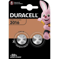 Batterie a bottone al litio 3v. blister da 2 pile. DURACELL litio 2016